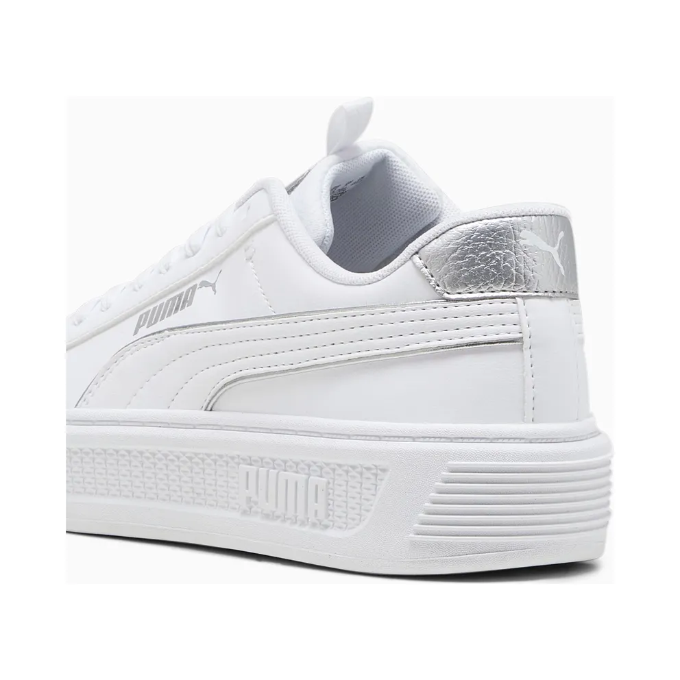 Puma Smash Platform v3 Pop Up damessneakers Silver/White (39250402)