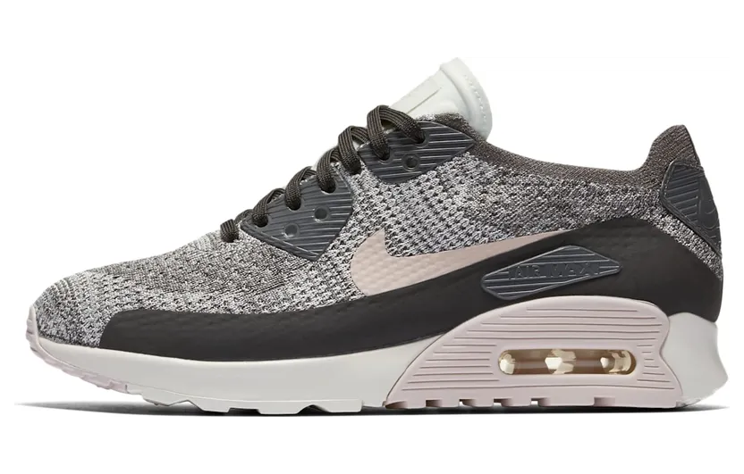Nike Air Max 90 Ultra 2.0 Flyknit Midnight Fog/Silt Red-Sail (W) (881109-003)