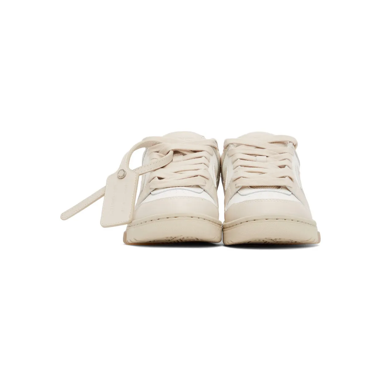 Off-White White & Beige Out Of Office ‘OOO’ Sneakers (OWIA259C99LEA0010161) (2)