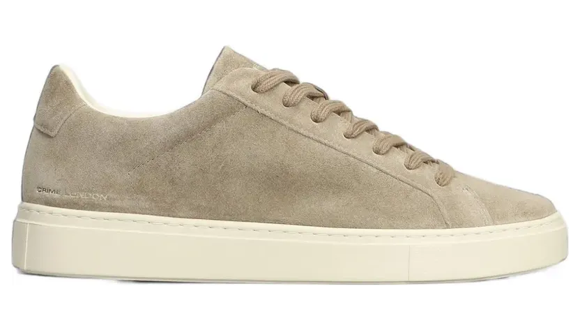 Crime London suede low-top sneakers – Beige (10908AA9)