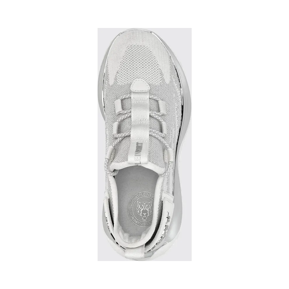 Plein Sport The Iron Tiger Gen. X.02 Knit with a Chunky Sole White (SACSUSC0429STE003N01)