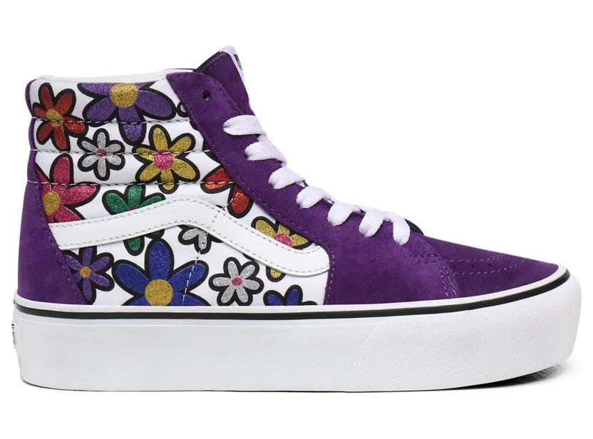 Vans Glitter Daisies Sk8Hi Platform 20 (VN0A3TKNX96)