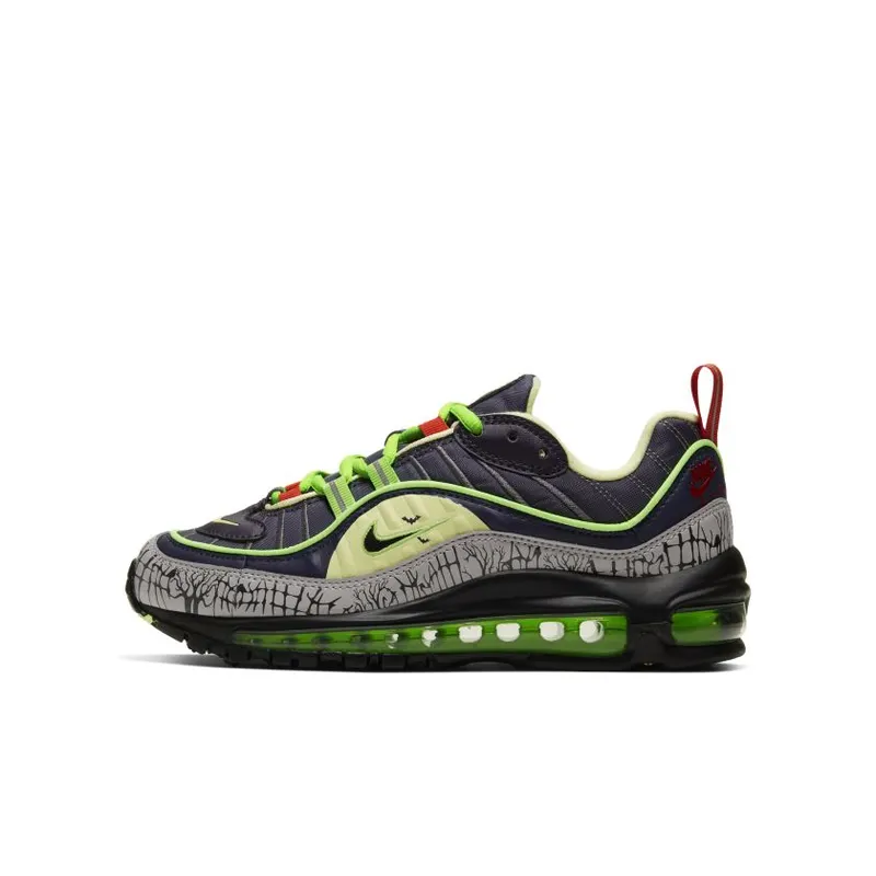 Nike Air Max 98 Halloween 2019 (GS) Gridiron/Black-Obsidian-Luminous Green (CT1171-001)