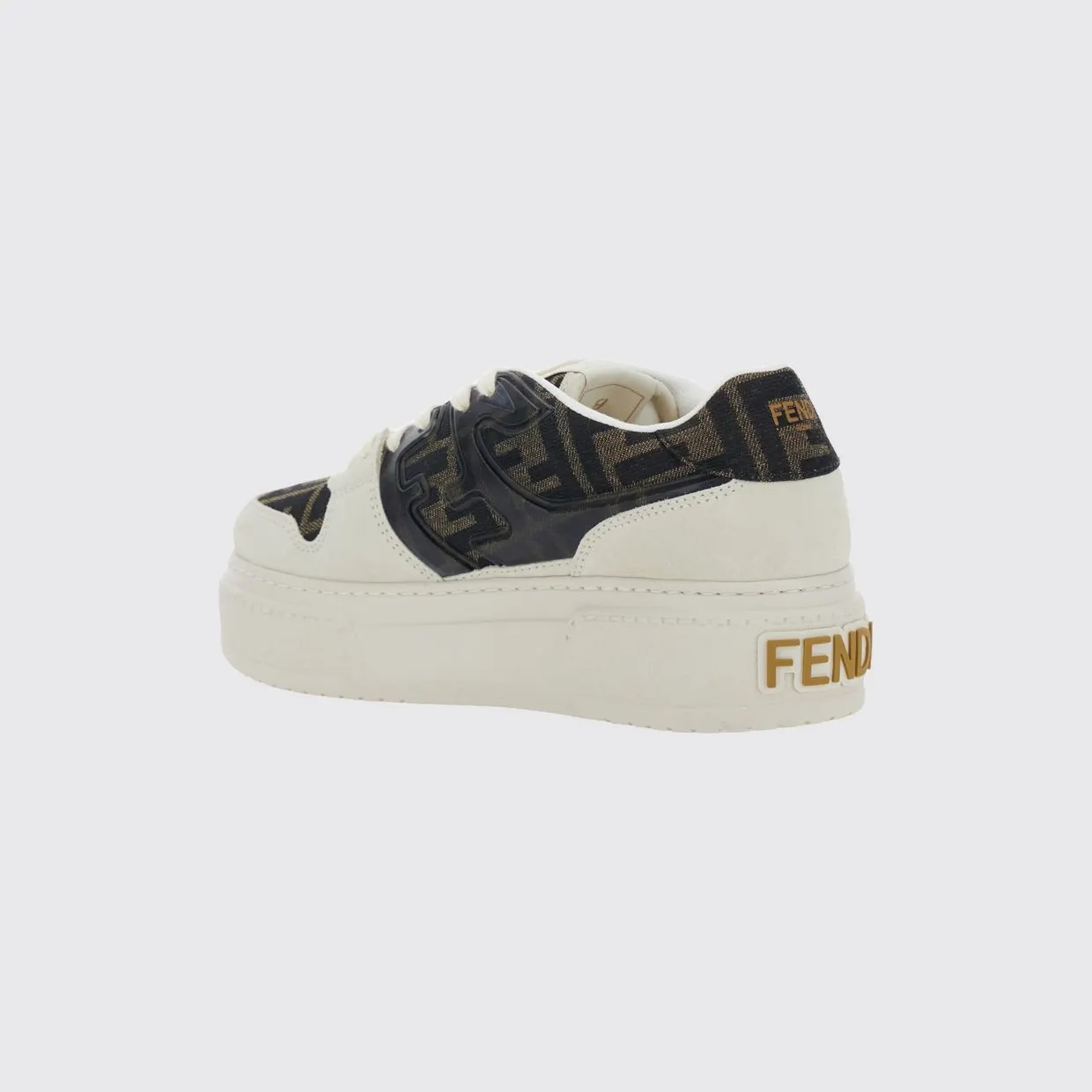 Fendi Match Platform Sneakers in FF Monogram Jacquard Fabric White (8E8572AQ6IF1PYW) (2)
