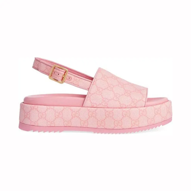 Gucci GG Platform Sandal Pink (701153 FABR9 8472)