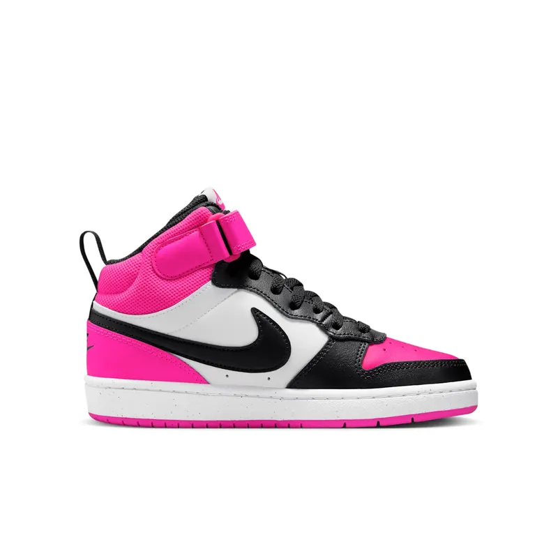 Nike Court Borough Mid 2 White Fierce Pink Black (HV0933-100)