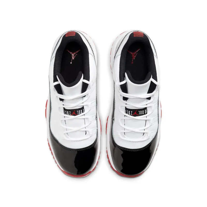 Air Jordan Nike AJ XI 11 Low Suede ‘White Bred’ (GS) (2020) (528896-160)