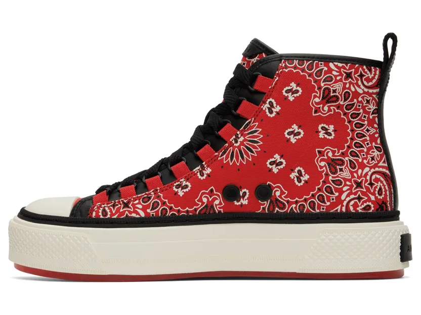 AMIRI Red Bandana M.A. Court Hi Sneakers (AW22MFS007) (3)