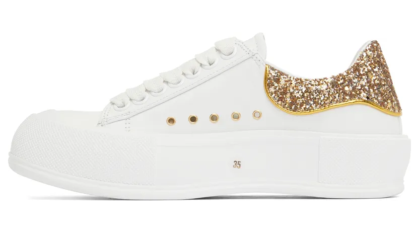 Alexander McQueen White Plimsoll Sneakers (702047WIABY) (3)
