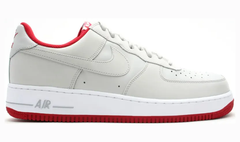 Nike Air Force 1 Low Neutral Grey Varsity Red