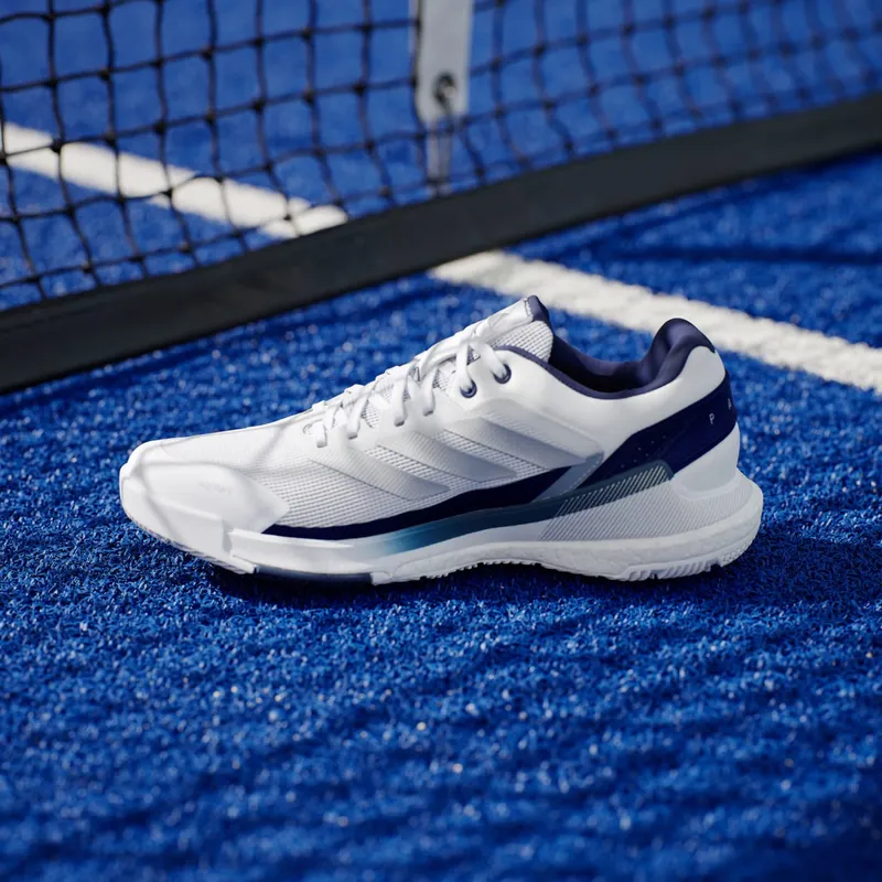 Adidas Crazyquick BOOST Padel Cloud White / Silver Metallic / Dark Blue (JR2124)