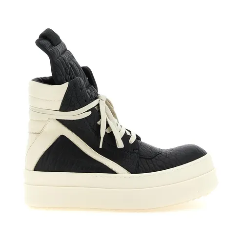 Rick Owens Mega Bumper Geobasket “White/Black” (RU02F4868LBBLCO911)