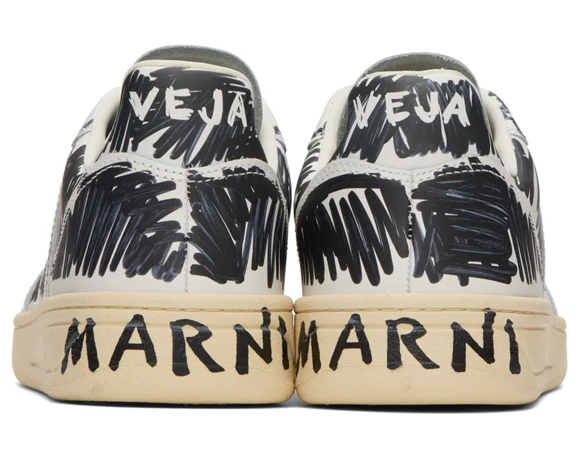 Marni Black & White Veja Edition V-10 Sneakers (VXMS-3067B-V1020) (2)