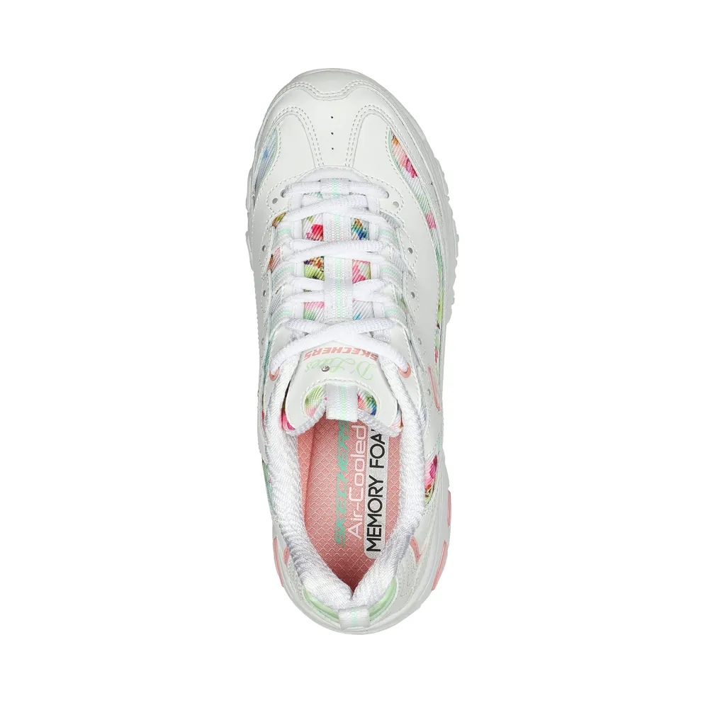 Skechers D’Lites – Blooming Fields – White / Multi – “White” (149794 WMLT)