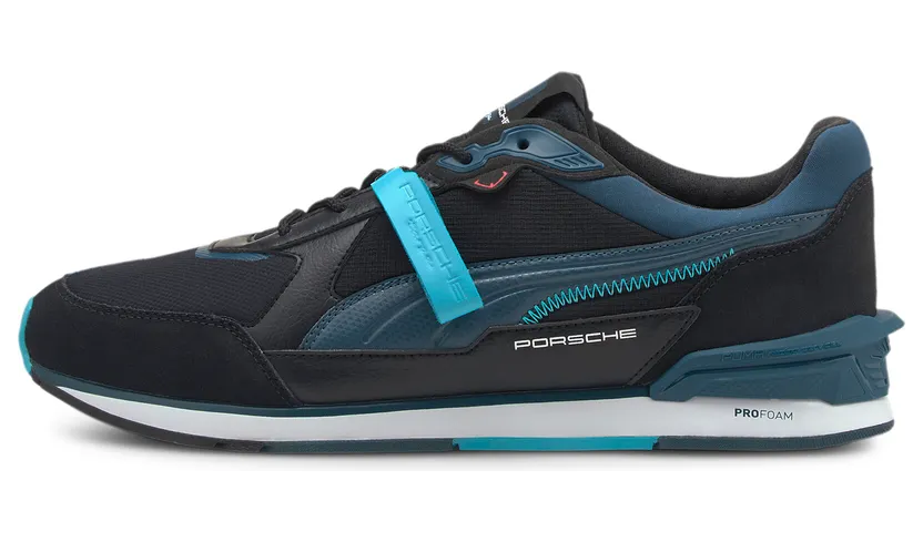 Puma Porsche Legacy Low Racer motorsportschoenen Wit/Blauw/Zwart (306880-01)