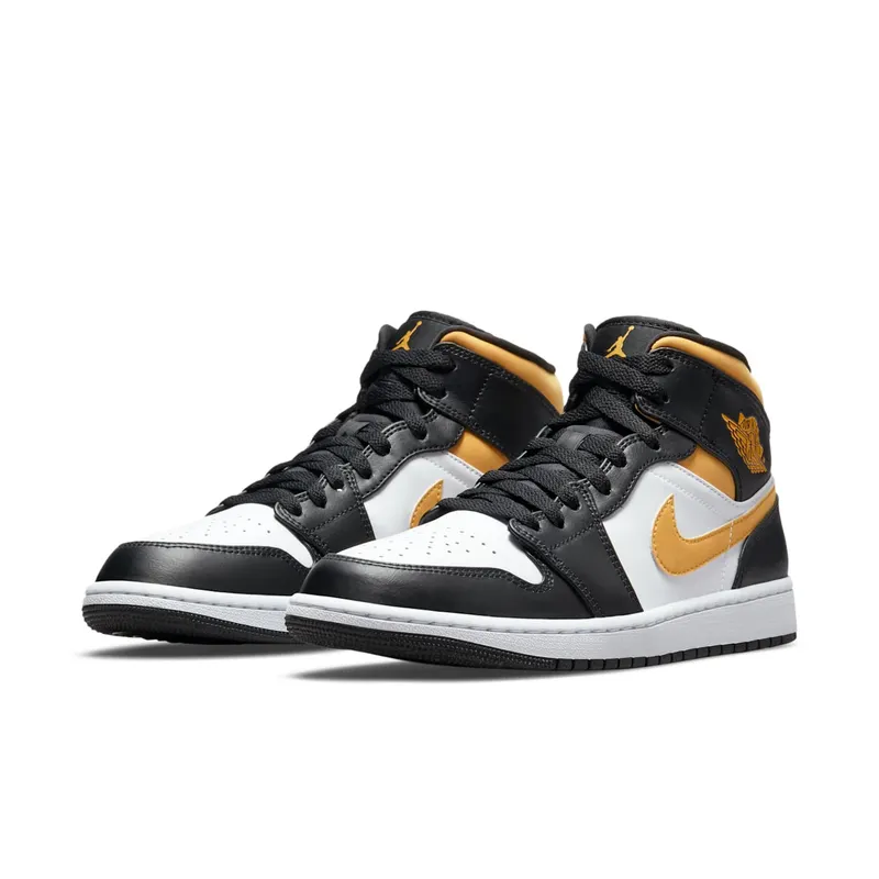 Air Jordan 1 Mid White Pollen Black (554724-177)