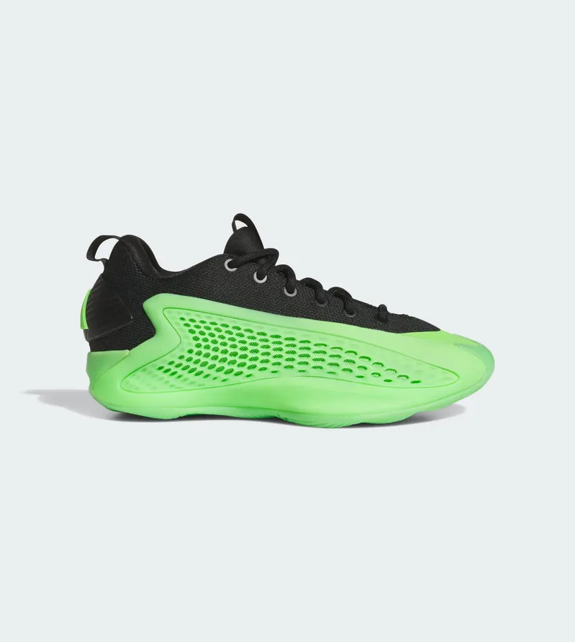 Adidas Anthony Edwards 1 Low Basketbalschoenen Kids Lucid Lime / Aurora Ink / Core Black (JI4073)