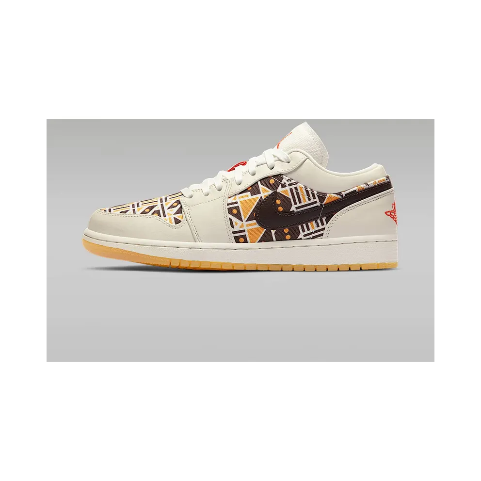 Jordan 1 Low Quai54 (2020) Sail/Team Orange-Baroque Brown (CZ4155-100)