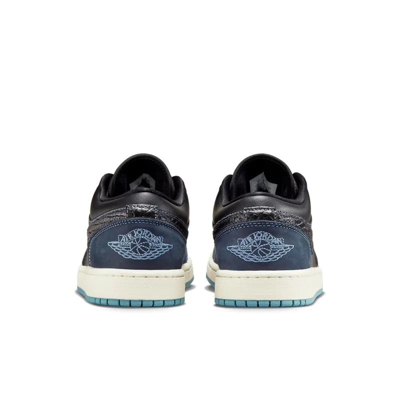 Jordan 1 Low SE Black Dark Obsidian Snakeskin (FJ5478-010)