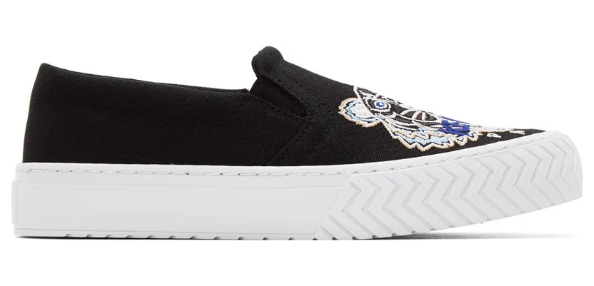 Kenzo Black Tiger K-Skate Slip-On Sneakers (F962SN200F70)