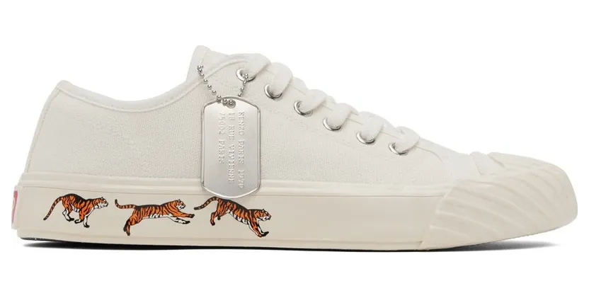 Kenzo Off-White Kenzo Paris School Trainers 02 – OFF WHITE (FC65SN010F50)