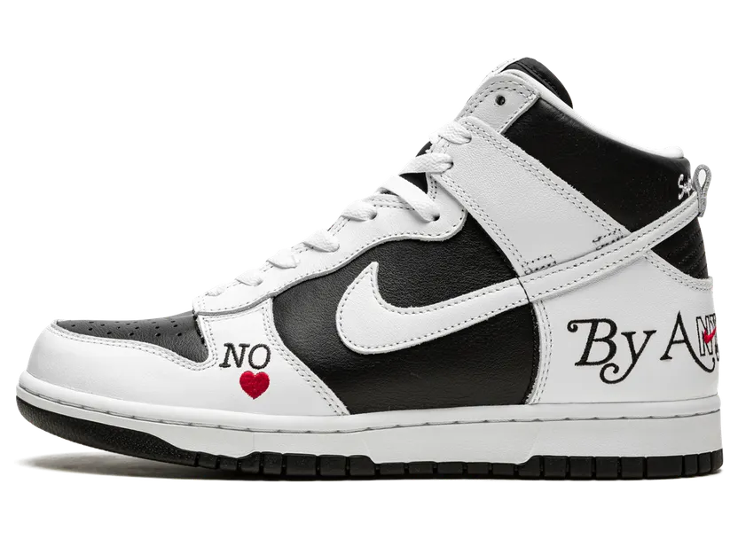 Nike x Supreme SB Dunk High By Any Means White – “Black / White” (DN3741-002)