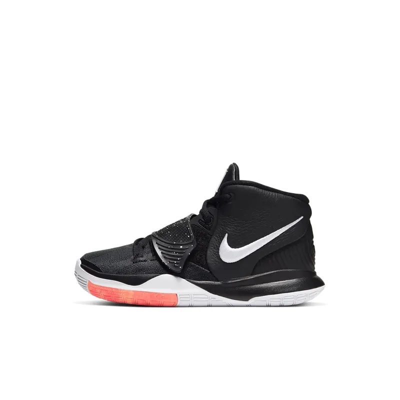 Nike Kyrie 6 Jet Black White (PS) Black/White-Bright Crimson (BQ5600-001)