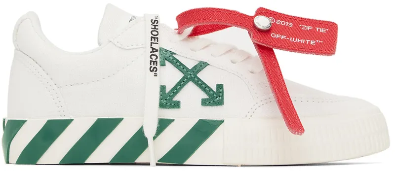 Off-White Kids White & Green Vulcanized (OBIA003S22FAB0010155)