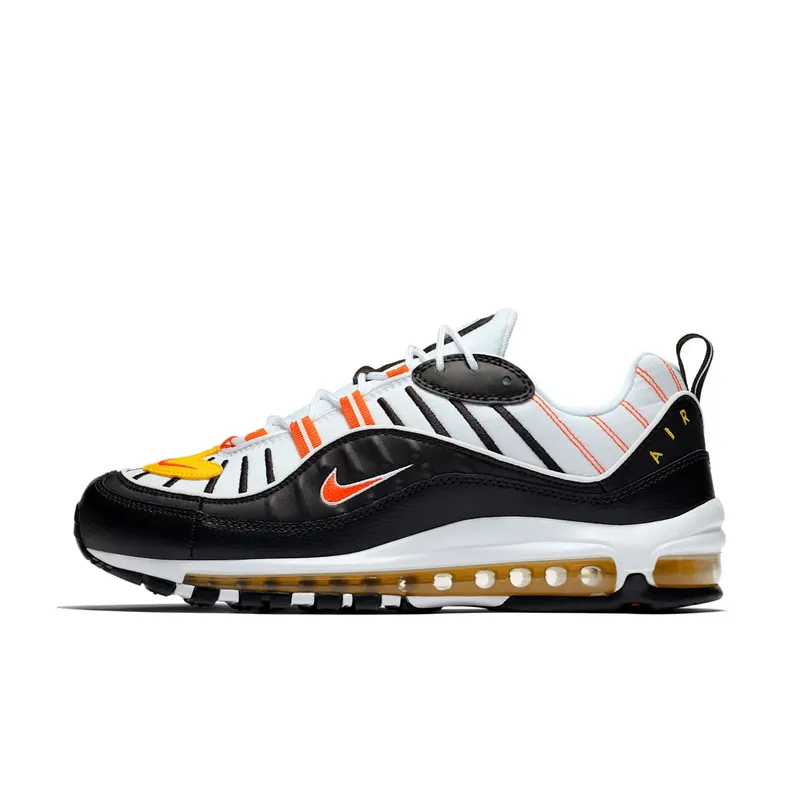 Nike Air Max 98 Black White Yellow Crimson Black/White/Chrome Yellow (640744-016)