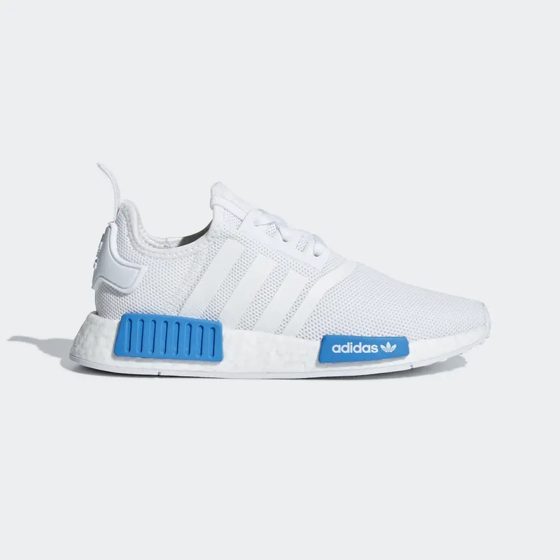 adidas NMD R1 Cloud White Bright Blue (Youth) Cloud White/Cloud White/Bright Blue (AQ1785)