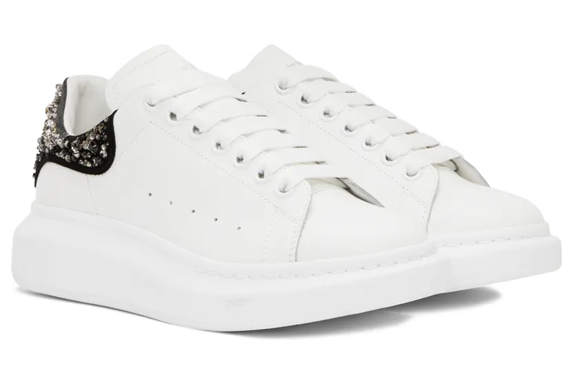 Alexander McQueen White & Black Oversized Larry Sneakers (705065WICG1) (4)
