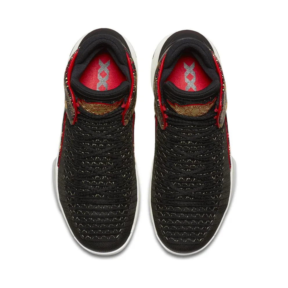 Jordan XXXII Chinese New Year 2018 (China Release) Black/University Red-White-Metallic Gold (AJ6333-042)