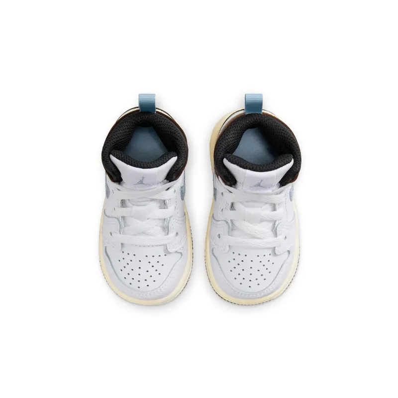 Jordan 1 Mid SE White Black Sail Blue Grey (FQ8221-142)
