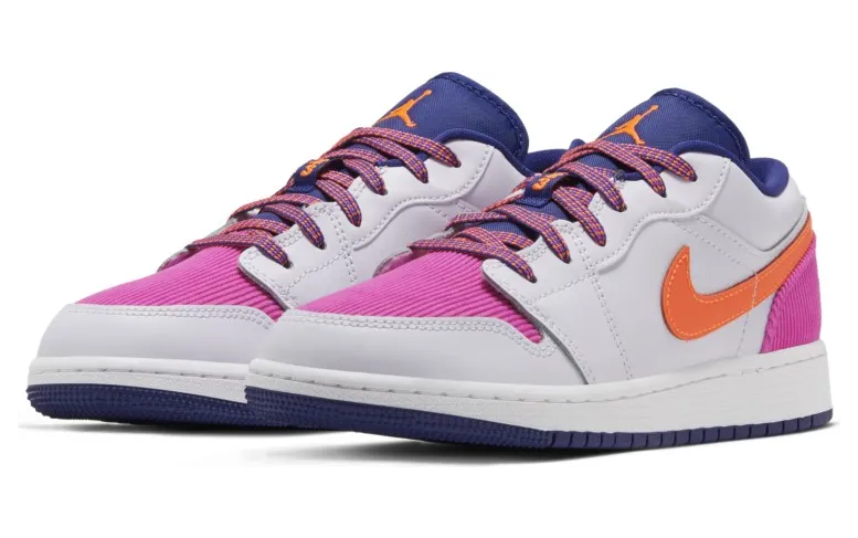 Air Jordan 1 Low’Fire Pink Hyper Crimson’ GS Barely Grape/Fire Pink/Regency Purple/Hyper Crimson (554723-502)