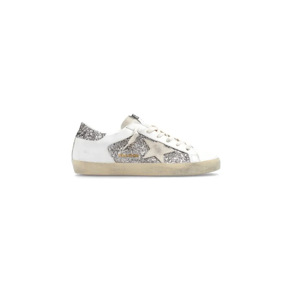 Golden Goose Super-Star White Double Silver Glitter (GWF00103.F005372.82533)