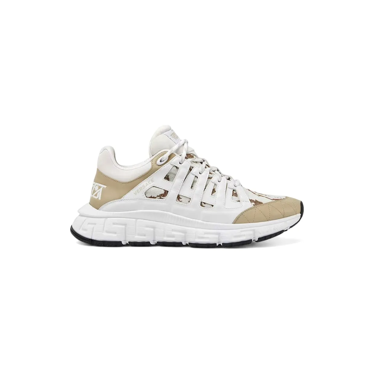 Versace Trigreca Jacquard Leather White Beige (DSU8094 1A09769 6K770)
