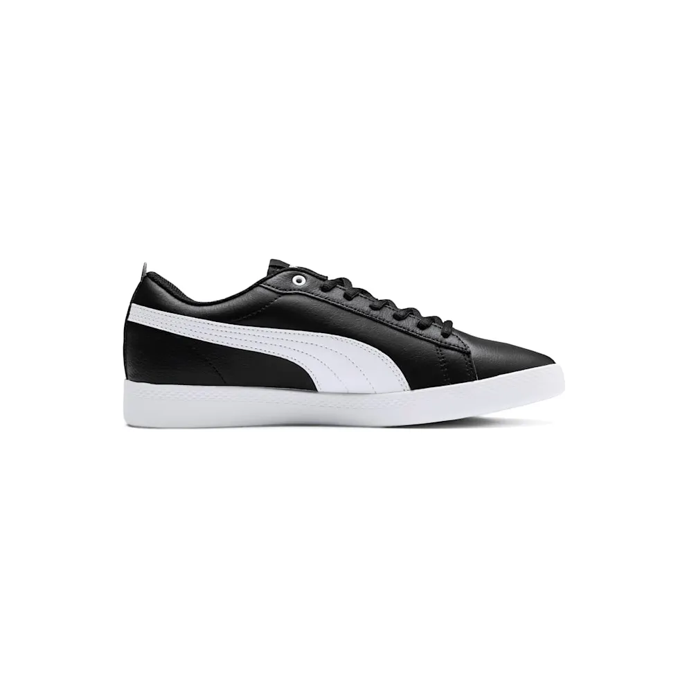 Puma Smash v2 Leder Damen Schwarz/Weiß (365208-02)