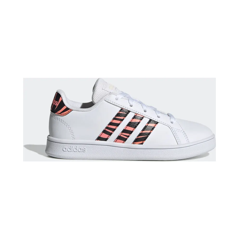 adidas Grand Court Tiger-Print Schuh Cloud White / Core Black / Acid Red (GZ1067)