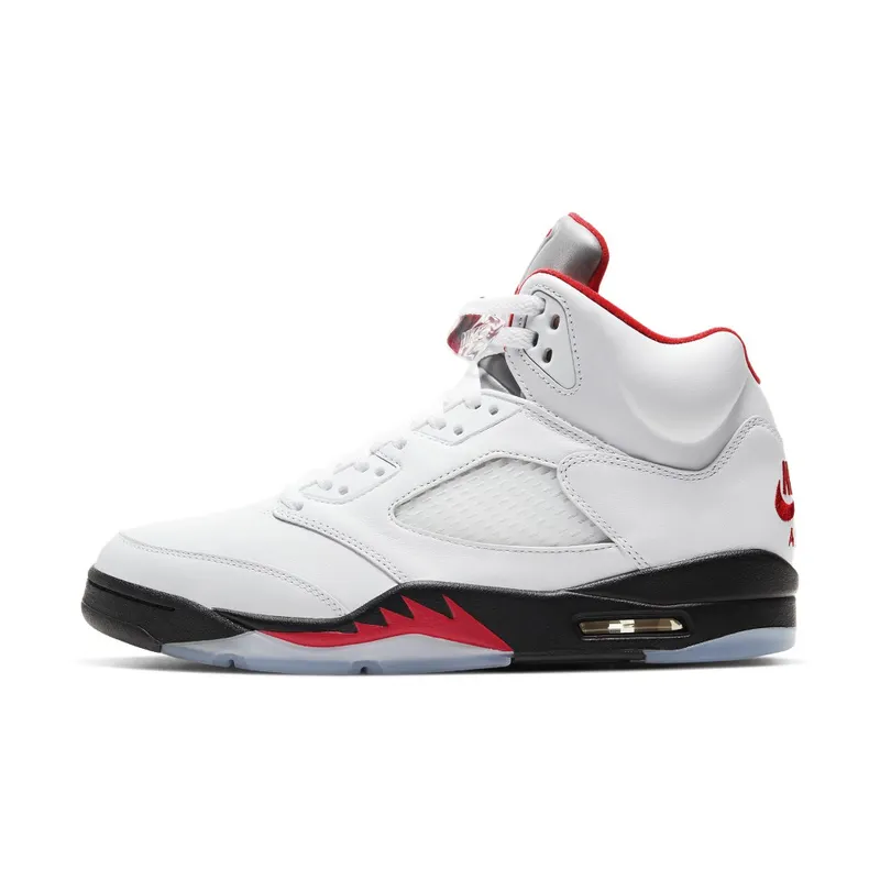 Air Jordan 5 Retro Fire Red Silver Tongue (2020) (DA1911-102)