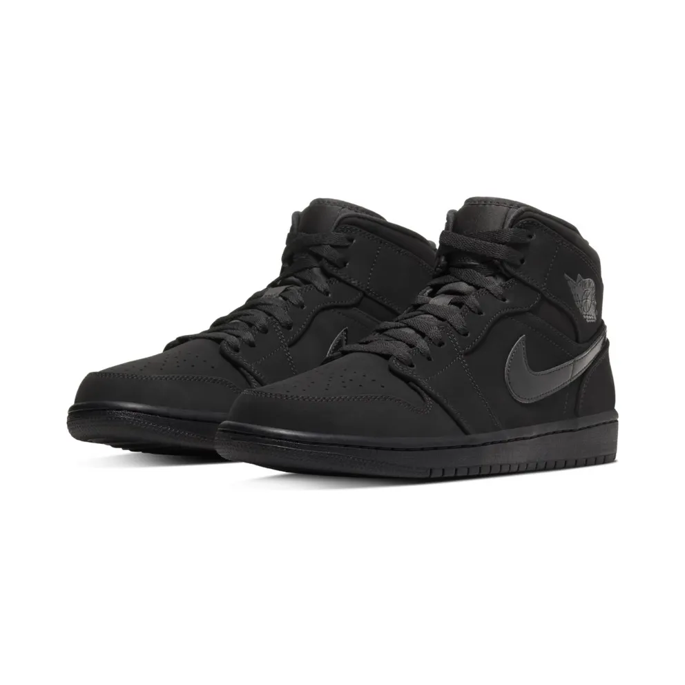 Jordan 1 Mid Triple Black (2020) Black/Black (554724-056)