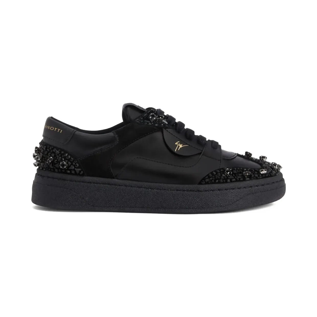 Giuseppe Zanotti GZ94 met geborduurde stras “Black” (RW50028001)