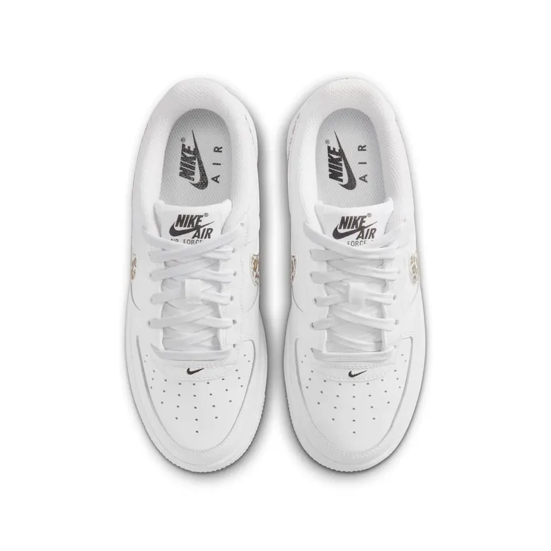 Nike Air Force 1 Low GS “White Leopard Swoosh” (IR0273-100)