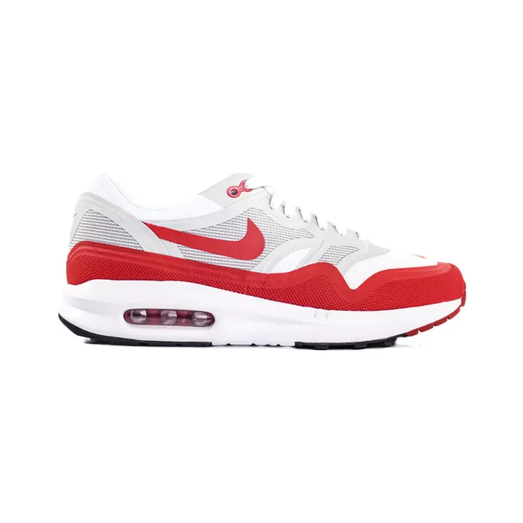 Nike Air Max Lunar 1 “White / Neutral Grey / Black / Challenge Red” (654469-101)