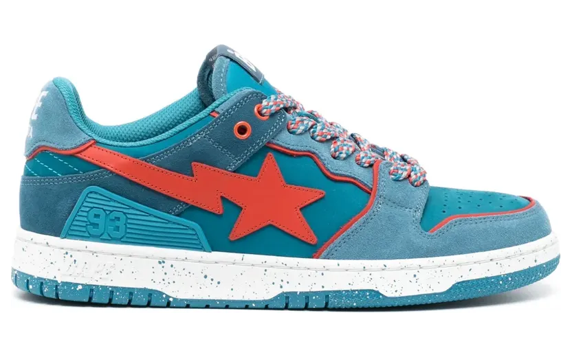 BAPE A Bathing Ape® SK8 Sta met vlakken “Blue” (001FWK301326M)