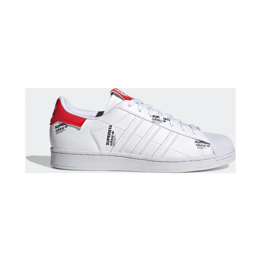 adidas Superstar Schuh Cloud White / Vivid Red / Core Black (GV7672)