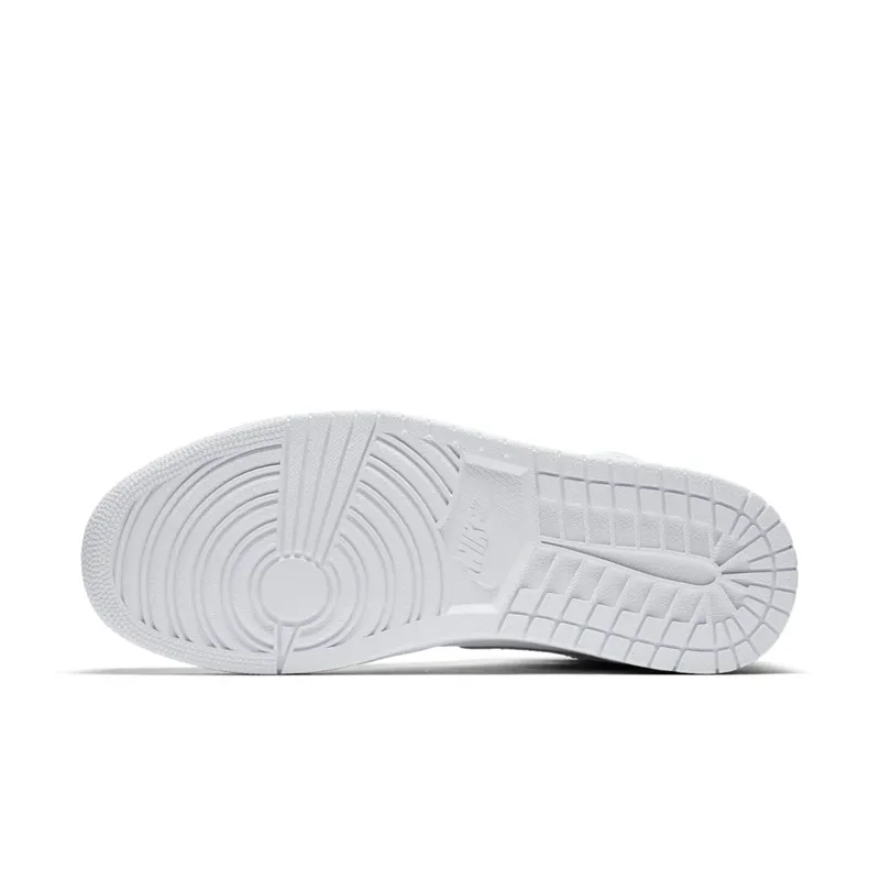 Jordan 1 Retro Mid Pure Money White/Metallic Silver-White (554724-105)