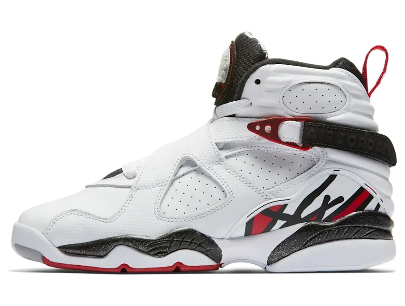 Air Jordan 8 Retro BG Alternate “White / Black / Wolf Grey / Gym Red” (305368-104)