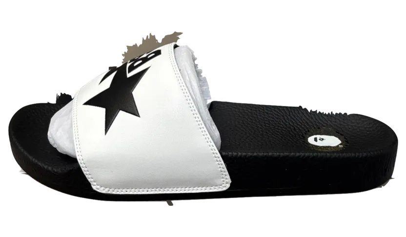 Bape Sta Logo Slides “White” (BAPE076)