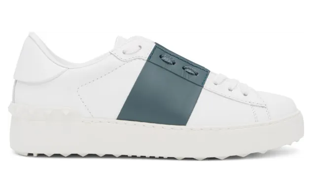 Valentino White and Blue Valentino Garavani Open Sneakers (TW2S0781BLU)