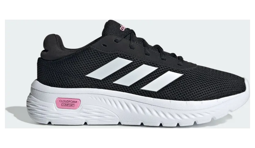 Adidas Cloudfoam Comfy Core Black / Cloud White / Bliss Pink (IH2974)